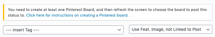 WordPress to Buffer Pro: Pinterest Board Notice