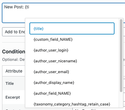 WordPress to Buffer Pro: Status Tags: Autocomplete