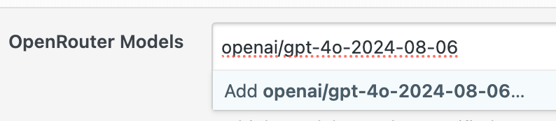 Page Generator Pro: OpenRouter: Models Setting
