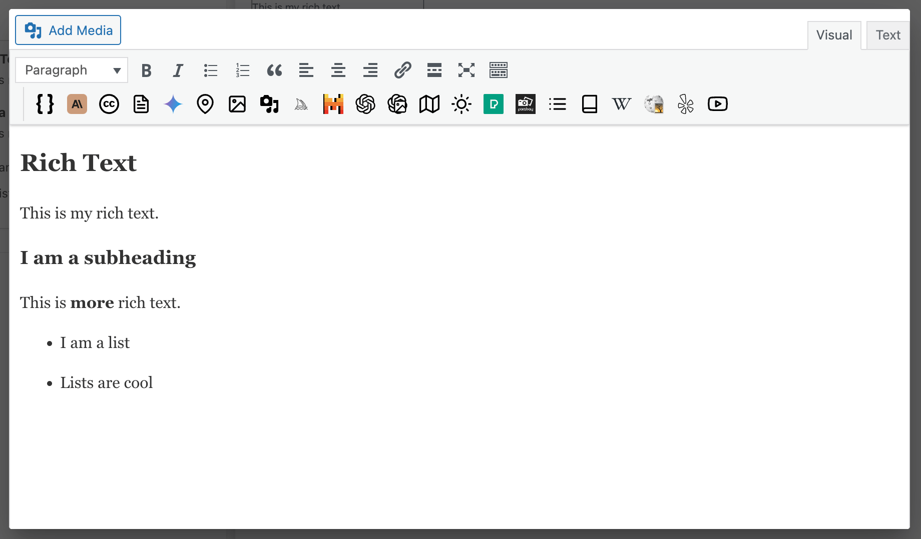 Page Generator Pro: Breakdance: Rich Text TinyMCE