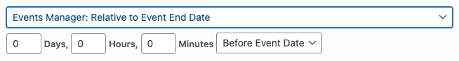 WordPress to Hootsuite Pro: Status: Scheduling: Events Manager: End Date