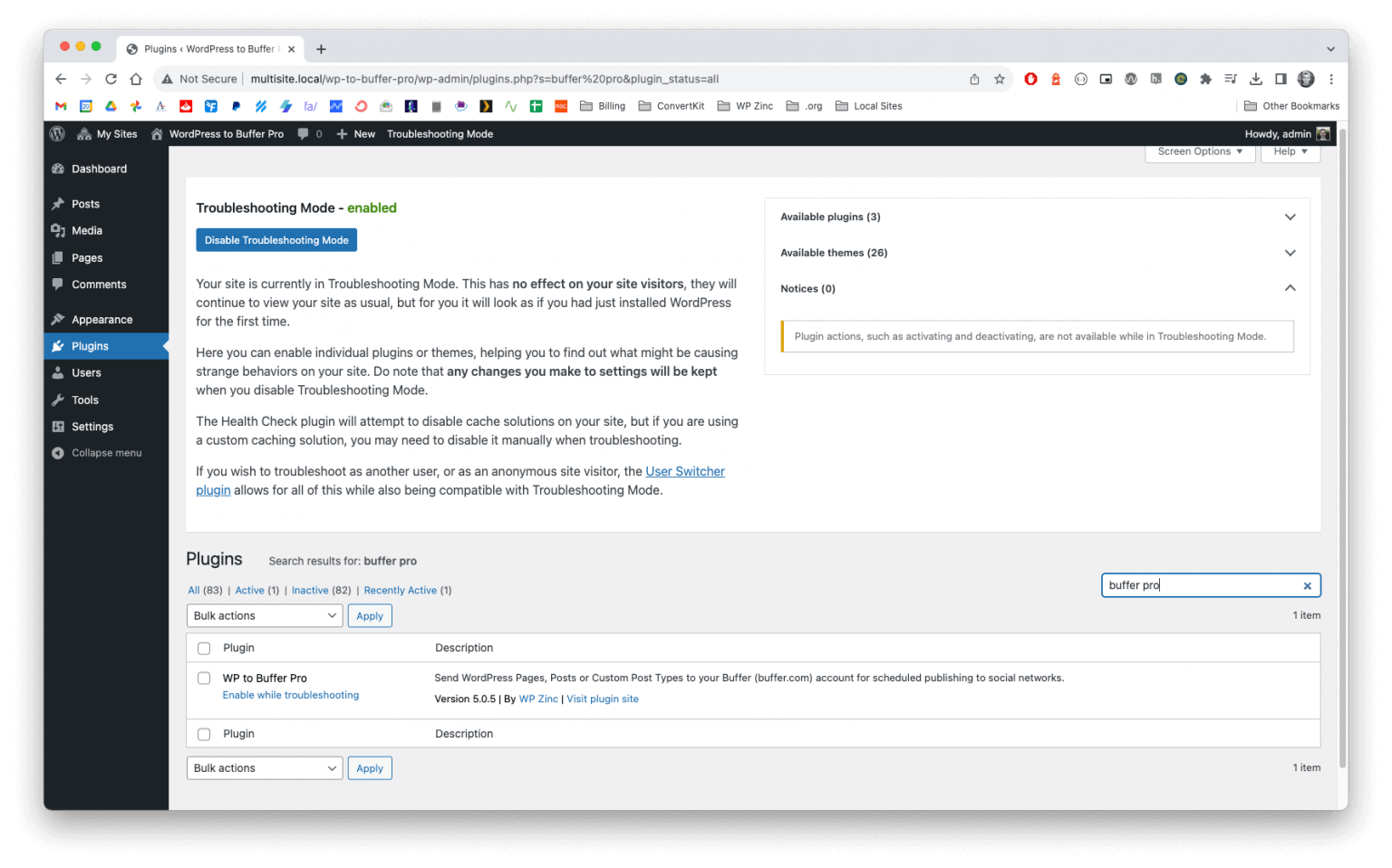 Troubleshooting - WP Zinc
