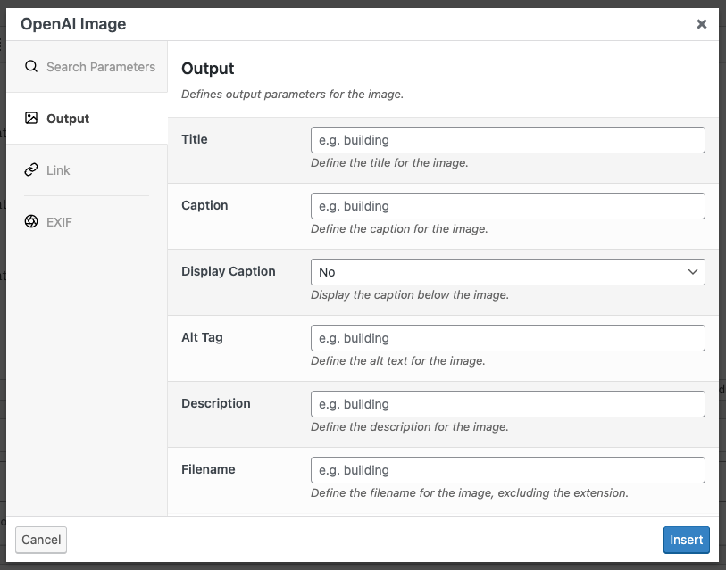 Page Generator Pro: Dynamic Elements: OpenAI Image: Output