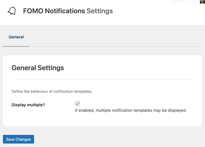 FOMO Notifications: General Settings