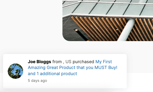 FOMO Notifications: WooCommerce Output