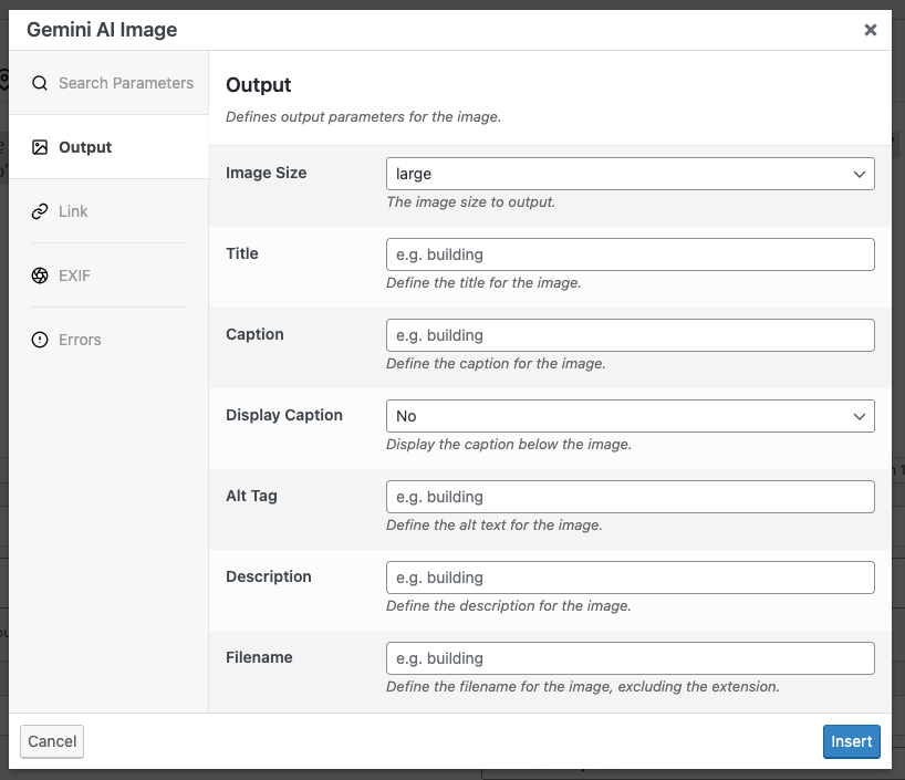 Page Generator Pro: Dynamic Elements: Gemini AI: Output