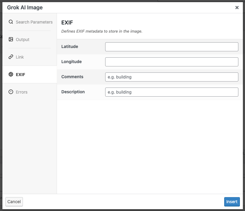Page Generator Pro: Dynamic Elements: Grok AI Image: EXIF