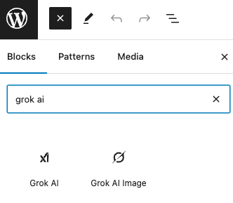 Page Generator Pro: Dynamic Elements: Grok AI Image: Gutenberg: Search