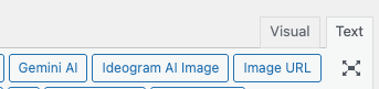Page Generator Pro: Ideogram AI Image: Text Editor Button
