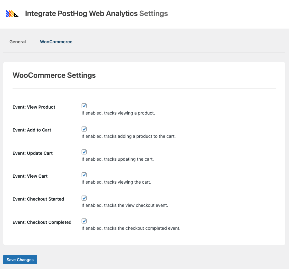 PostHog for WordPress Plugin: WooCommerce Settings