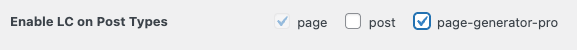 Page Generator Pro: LiveCanvas: Enable Post Type