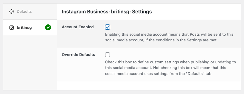 WordPress to Buffer Pro: Basic Configuration: Enable Profile