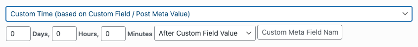 WordPress to Buffer Pro: Status: Scheduling Options: Custom Time: Post Meta Value