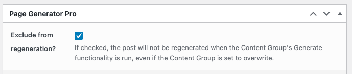 Page Generator Pro: Manually Exclude Page