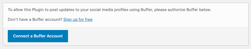 WordPress to Buffer Pro: Connect