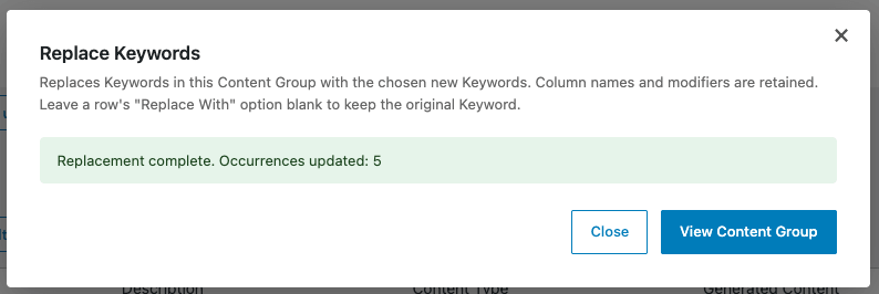 Page Generator Pro: Content Groups: Replace Keywords: Complete