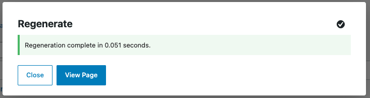 Page Generator Pro: Regenerate: Completed