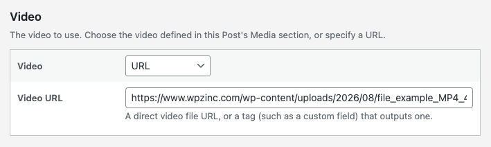 WordPress to Buffer Pro: Status: Video