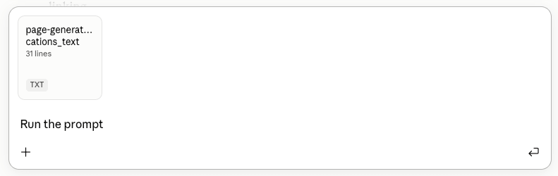 Page Generator Pro: MCP: Claude Desktop: Run Prompt
