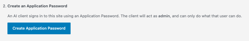Page Generator Pro: MCP: Create Application Password