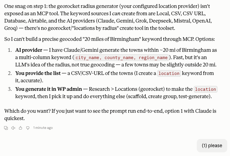 Page Generator Pro: MCP: Tutorial: Detecting Issues